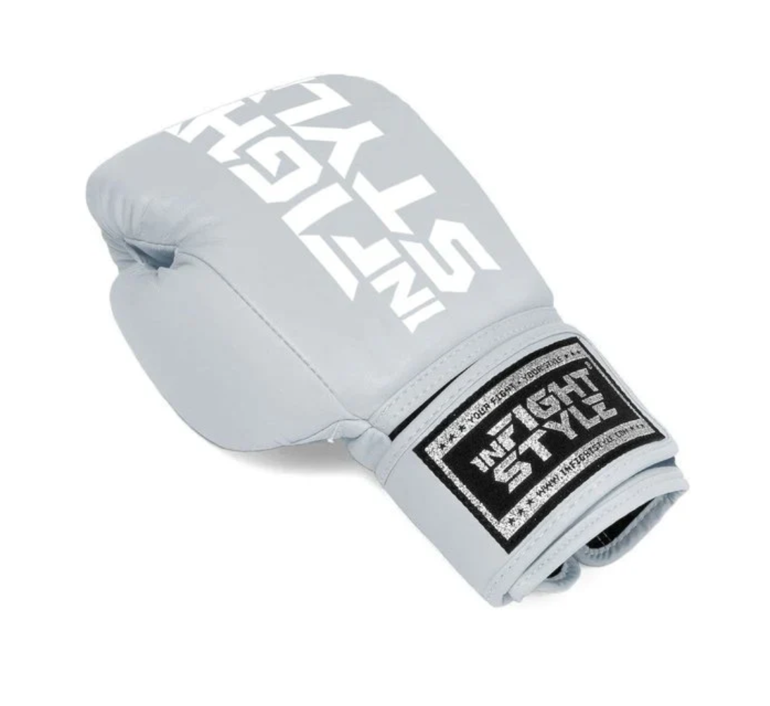Infightstyle Pro Compact Muay Thai Boxing Glove | High-Grade Semi Leather | Storm Grey
