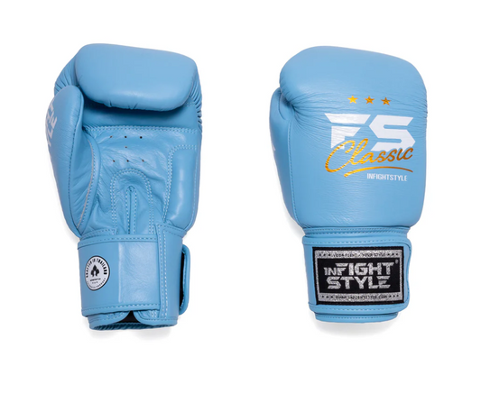 InfightStyle Muay Thai Boxing Pro Classic Gloves | Leather | Premium Fit | Har Teal Blue offer superior comfort and protection.