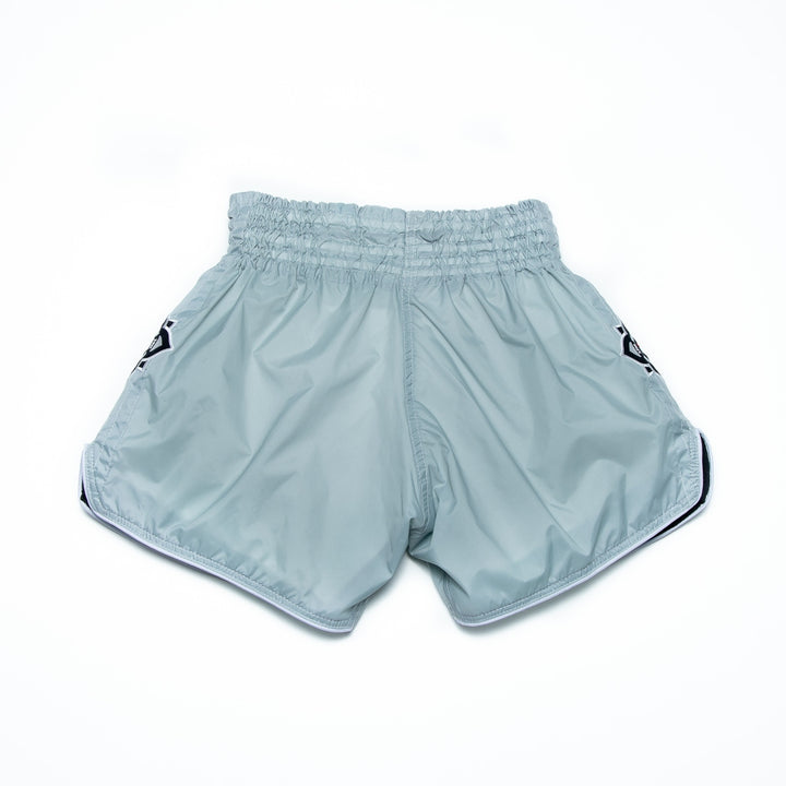 InFightStyle Nylon Smoked Grey Lotus Muay Thai Short INFIGHTSTYLE