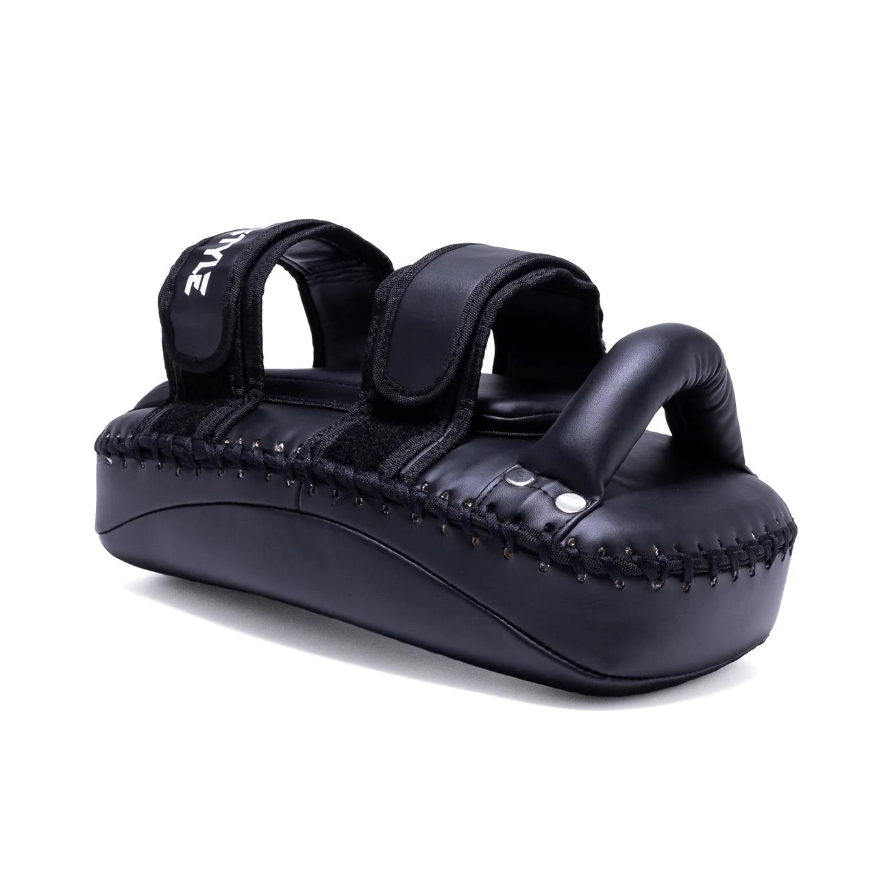 Infightstyle Double Strap Semi Leather Muay Thai Kick Pad - Black InFightStyle Canada
