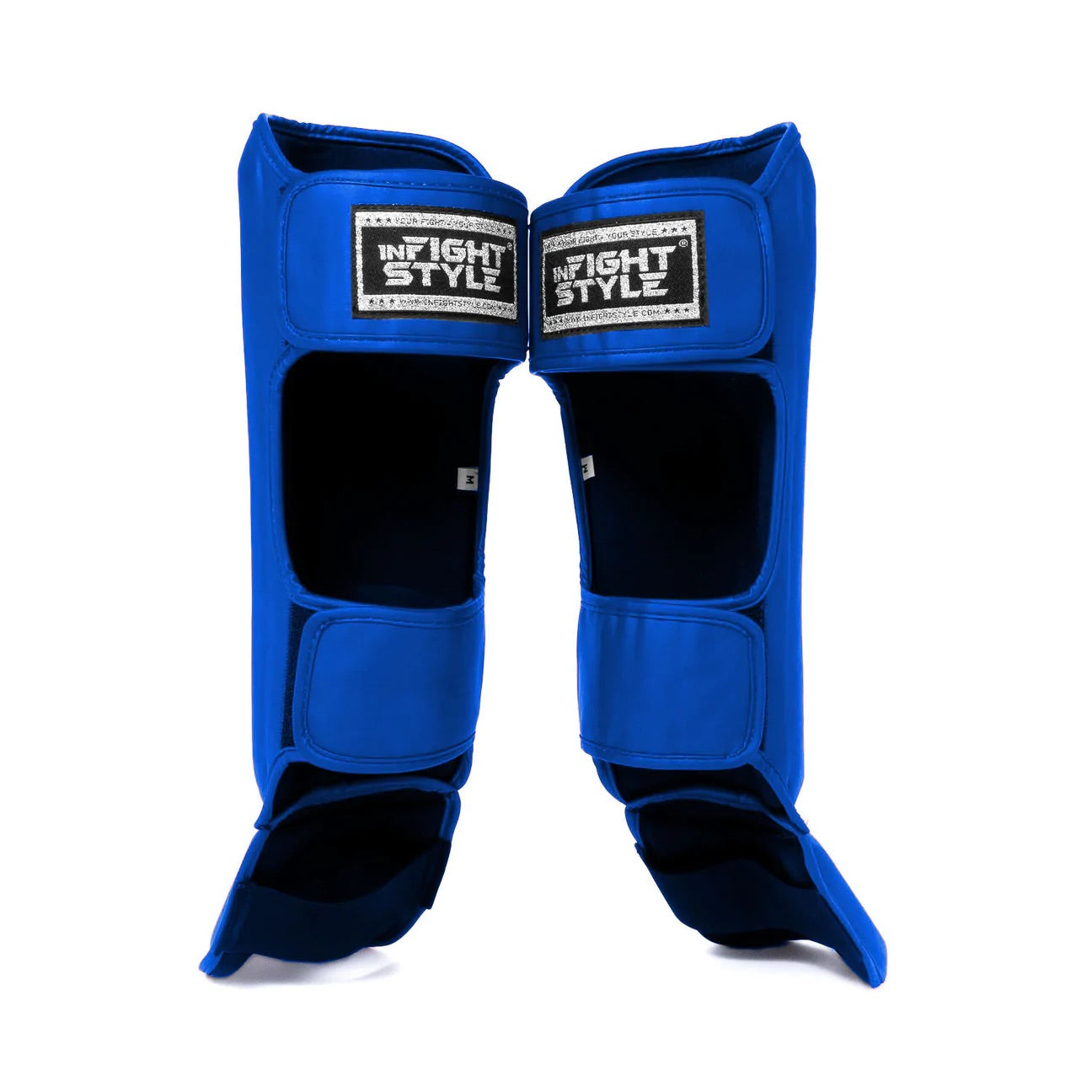 InFightStyle Pro Shinguards Semi Leather for Muay Thai & Kickboxing - Blue InFightStyle Canada