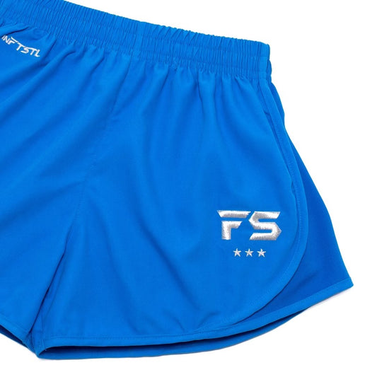 Ultimate Performance: EZ-Fight Muay Thai Athletic Training Shorts in Blue INFIGHTSTYLE