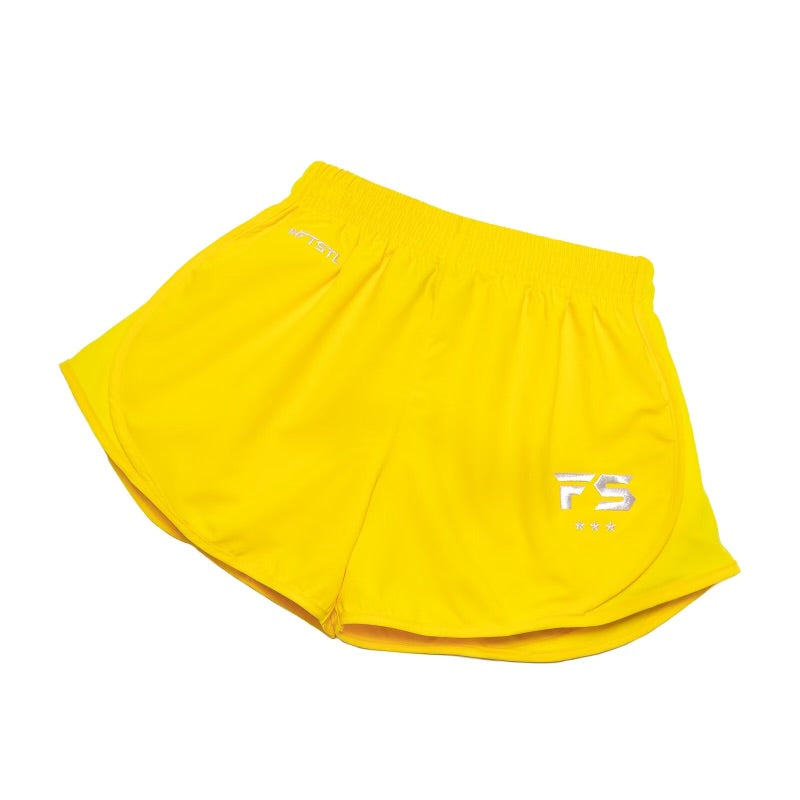 Ultimate Performance: EZ-Fight Muay Thai Athletic Training Shorts in Yellow INFIGHTSTYLE