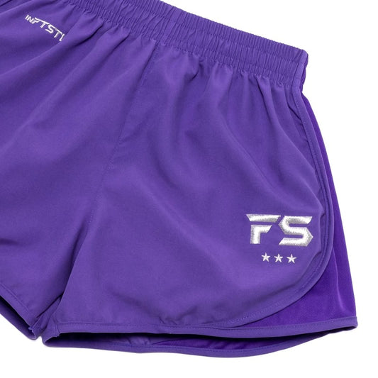 Ultimate Performance: EZ-Fight Muay Thai Athletic Training Shorts in Purple INFIGHTSTYLE