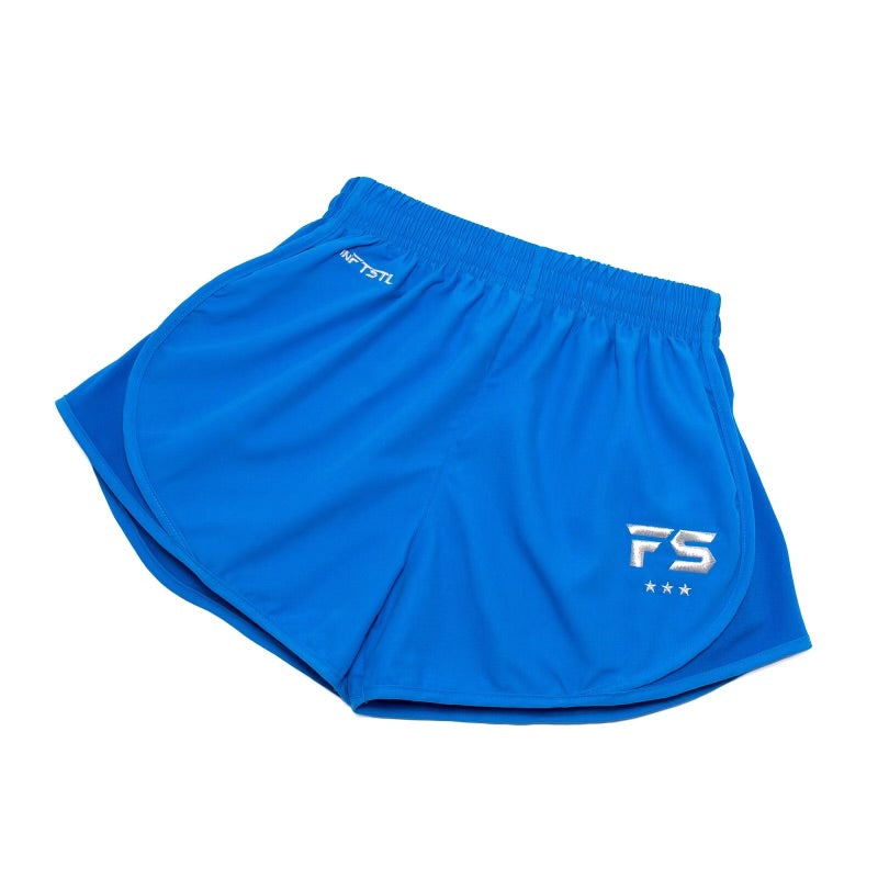 Ultimate Performance: EZ-Fight Muay Thai Athletic Training Shorts in Blue INFIGHTSTYLE