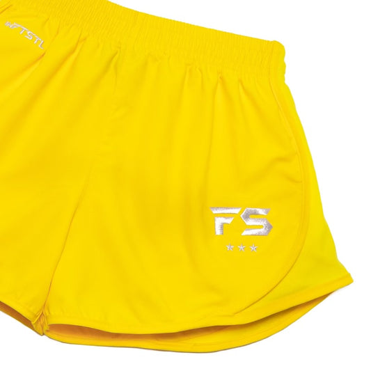 Ultimate Performance: EZ-Fight Muay Thai Athletic Training Shorts in Yellow INFIGHTSTYLE