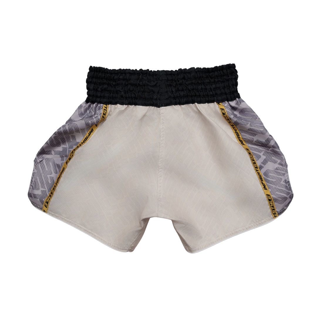 InFightStyle Retro Sand Classic Muay Thai Training Shorts | Premium Comfort + Performance