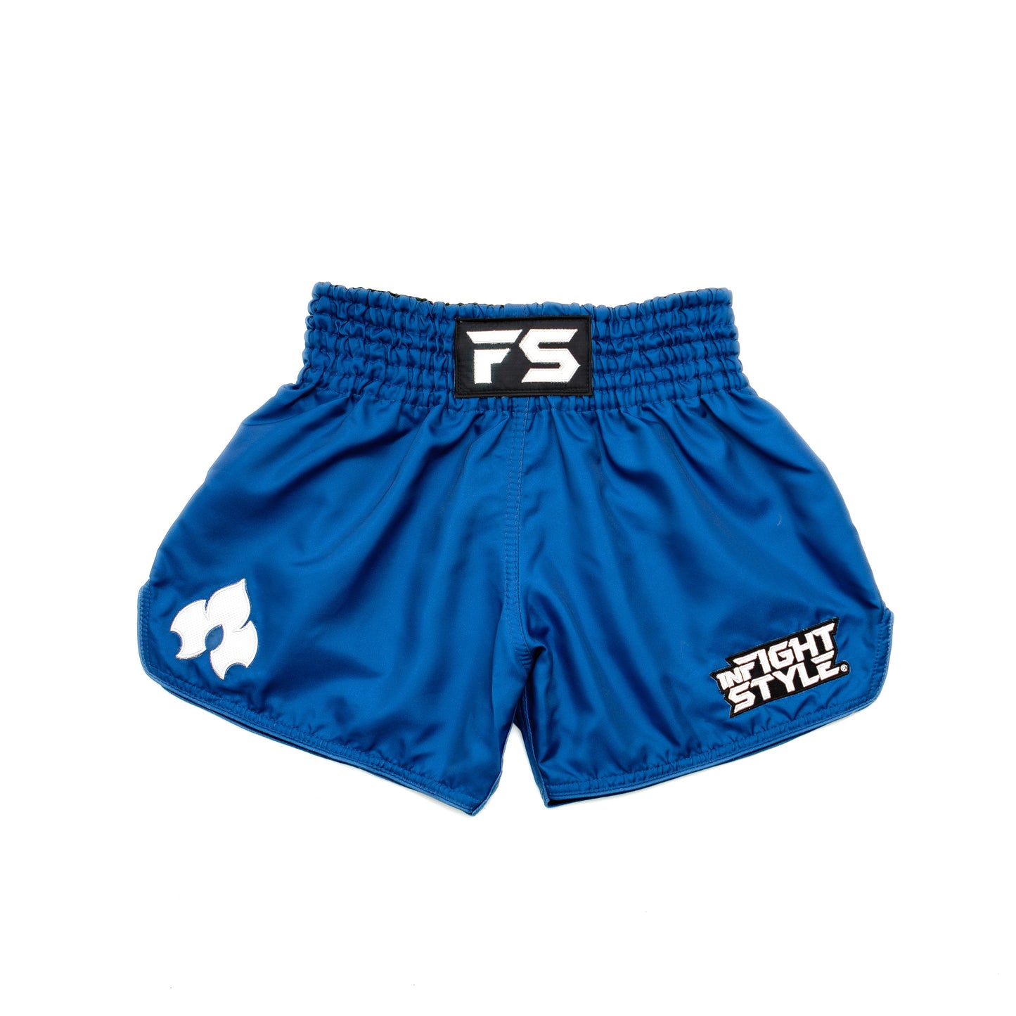 InFightStyle Utility Muay Thai Retro Athletic Training Short - Sleek Blue