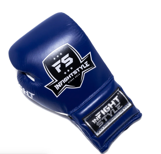 Strike with Style - FS Mexithai Lace Up Boxing Gloves in Blue