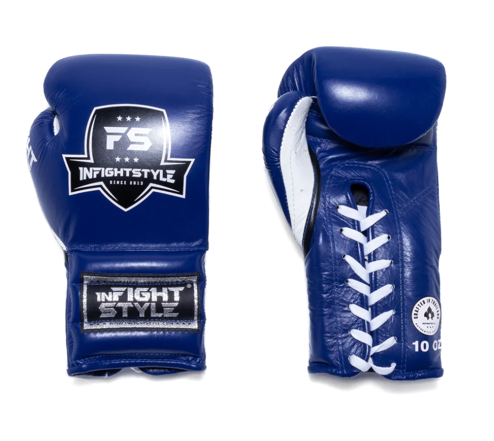 Infightstyle Mexithai Lace Up Muay Thai Boxing Gloves | Strike with Style Blue