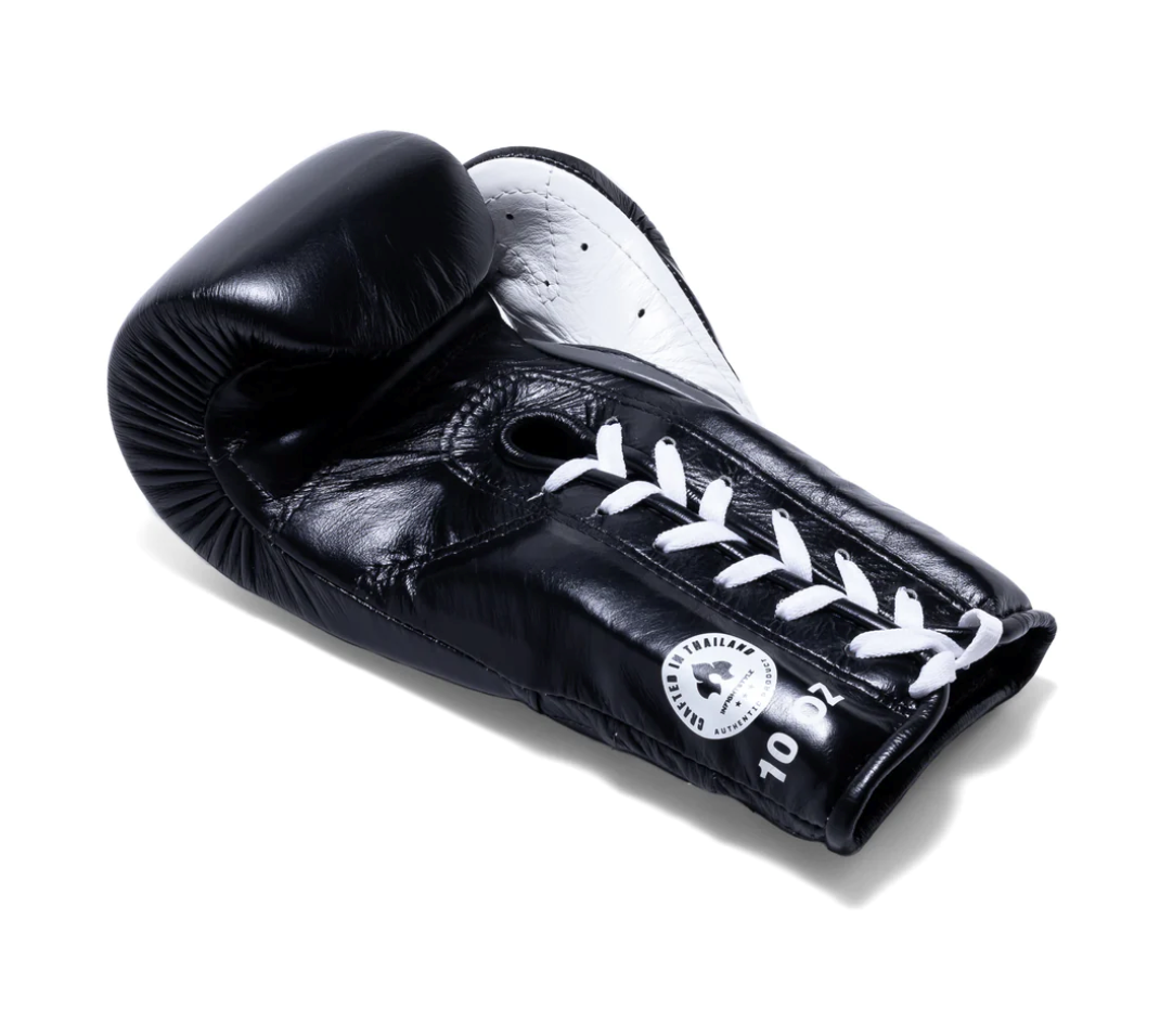 Infightstyle Mexithai Lace Up Muay Thai Boxing Gloves | Strike with Style Black INFIGHTSTYLE