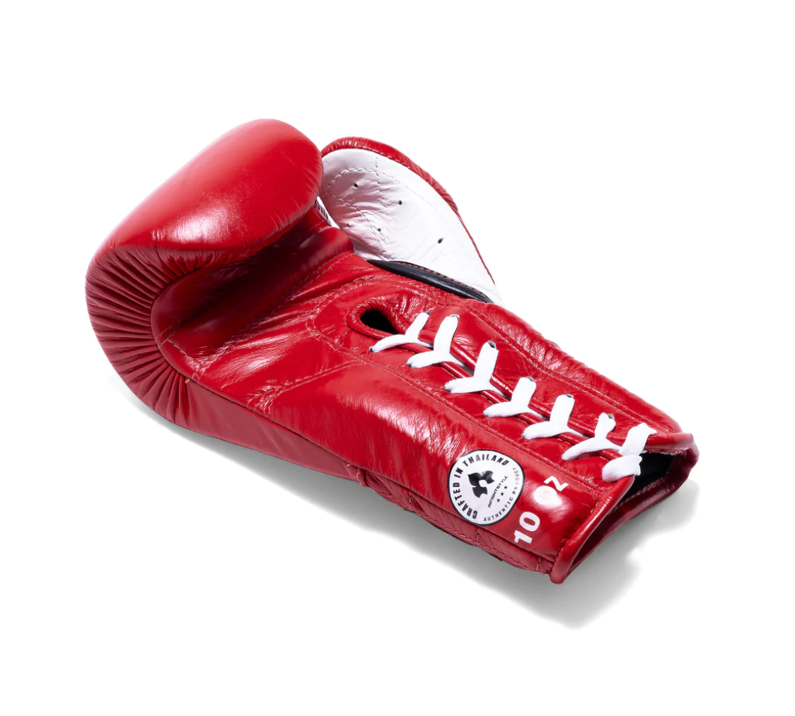Lace up muay thai gloves sales