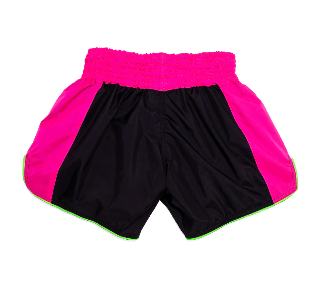 InFightStyle Originals Muay Thai Training Shorts - Hot Pink/Black Edition