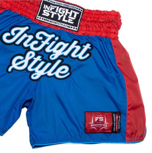 InFightStyle Original Nylon Muay Thai Training Shorts - Peter Parker Edition: Unleash Your Inner Hero with Style and Performance