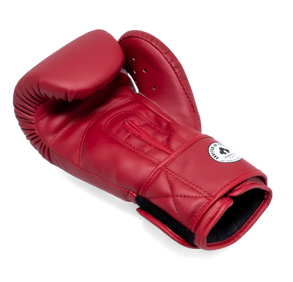 Infightstyle Pro Compact Muay Thai Boxing Glove | High-Grade Semi Leather | Red