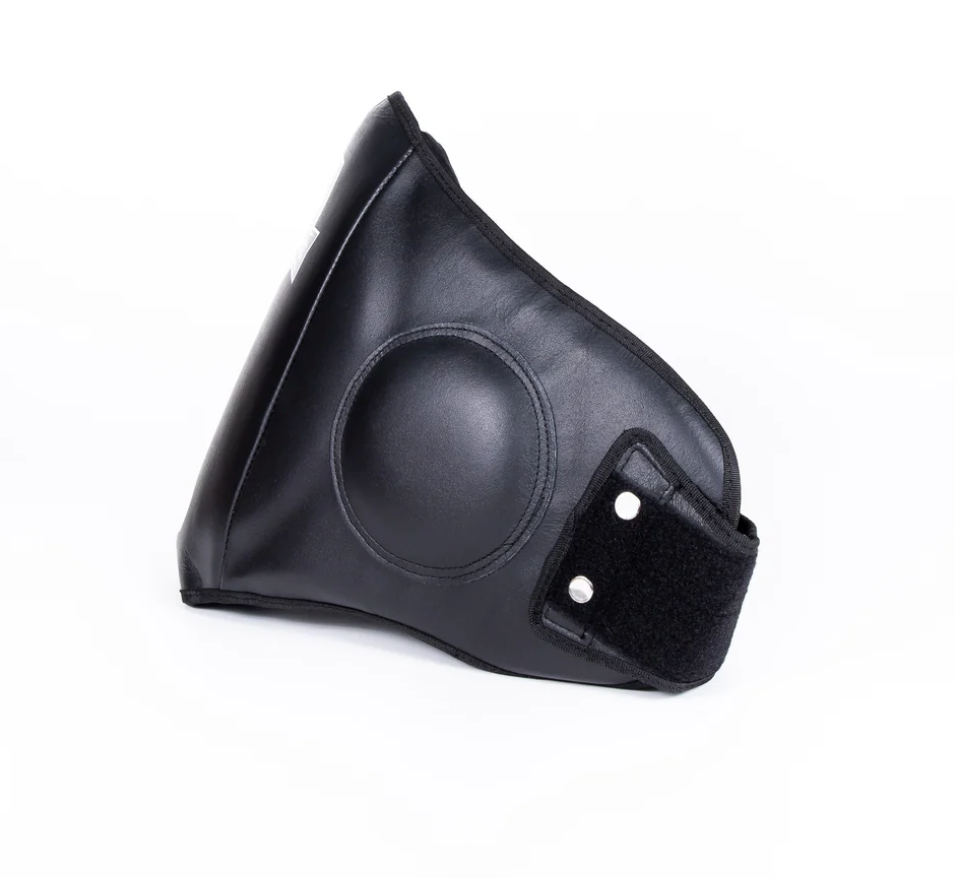 FS Classic Muay Thai Belly Pad | Semi Leather | Shock Absorbent Protection | Black