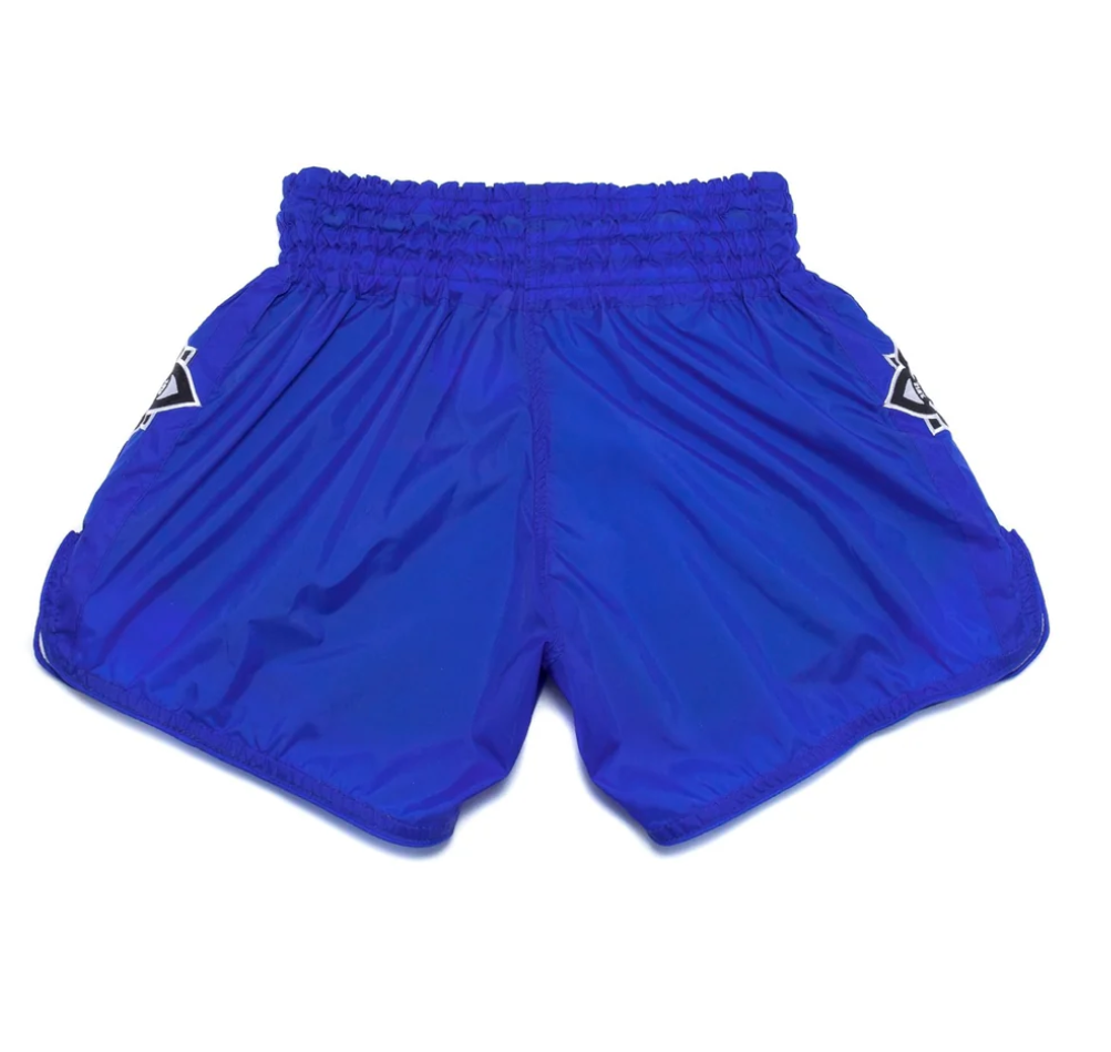 Mono Nylon Lotus Royal Blue Muay Thai Shorts | Embracing Tradition with Performance in Mind