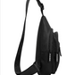 Limited Edition Urban Sling Bag in black with multiple zip pockets and a wide adjustable crossbody strap.
