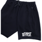 FS Sweatshorts Black Preshrunk Cotton Terry Drawstring Waist Closure