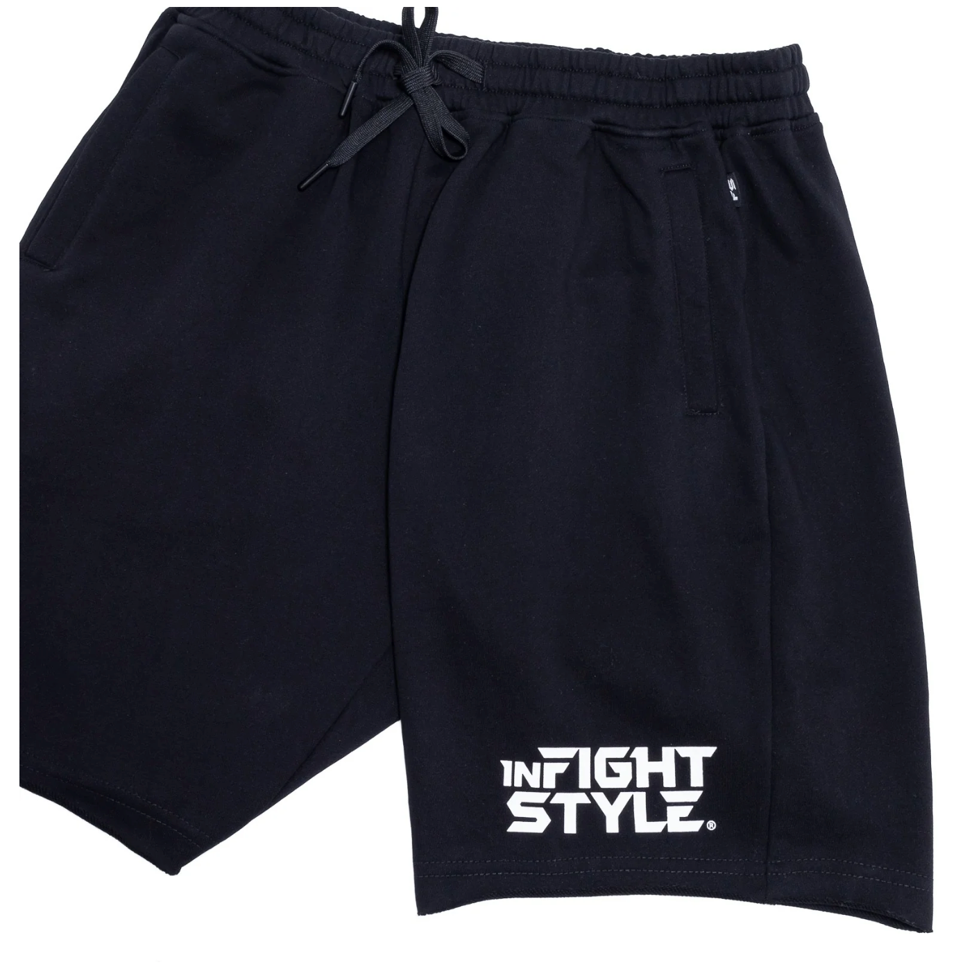 FS Sweatshorts Black Preshrunk Cotton Terry Drawstring Waist Closure