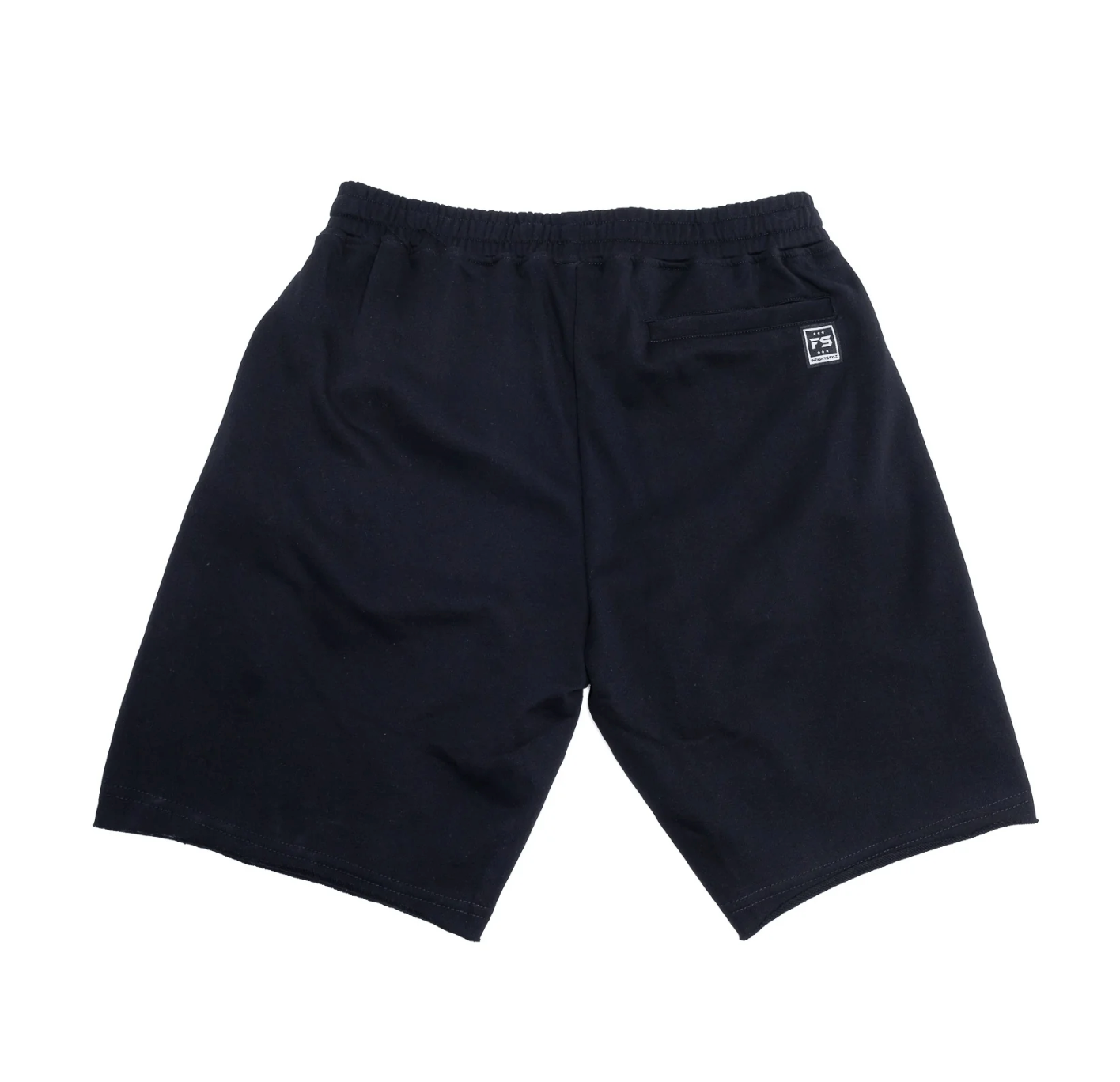 FS Sweatshorts Black Preshrunk Cotton Terry Drawstring Waist Closure