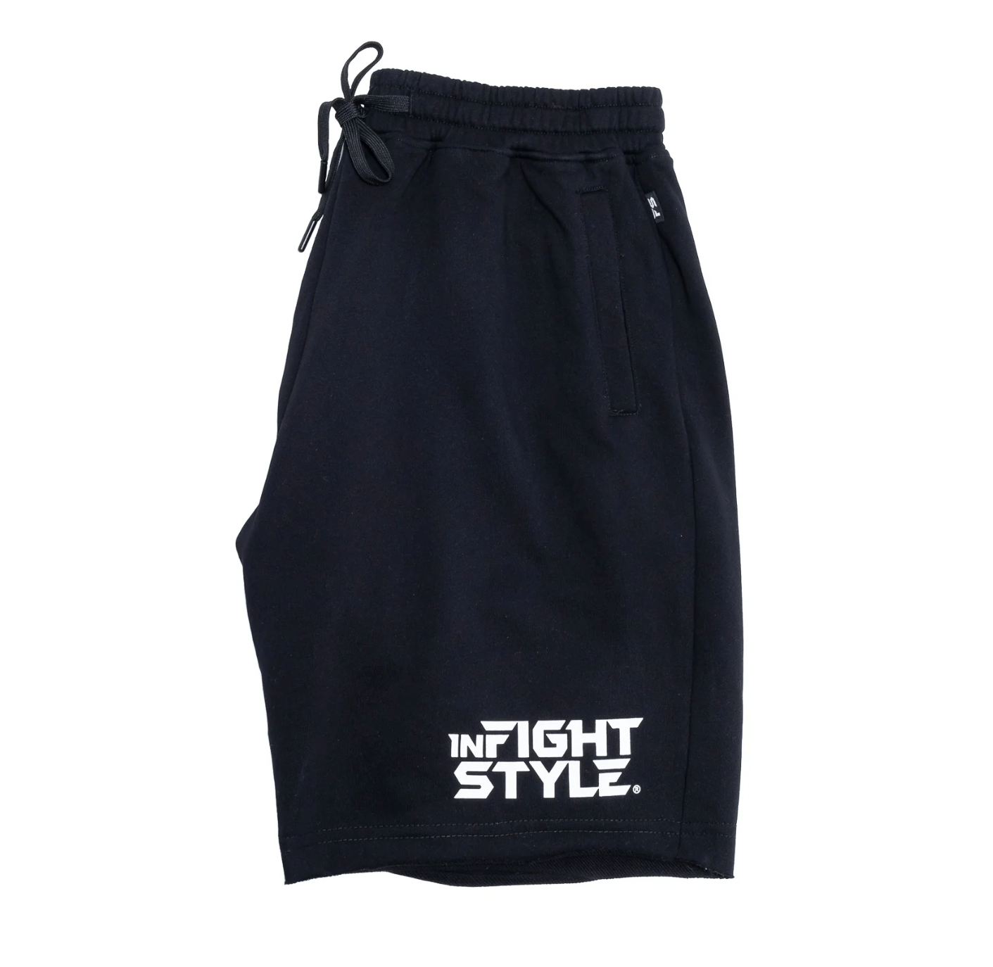 FS Sweatshorts Black Preshrunk Cotton Terry Drawstring Waist Closure