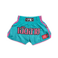 Nylon Lotus Retro Muay Thai Training Shorts | Miami Tone