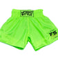 Neon Thrive: FS Classic Muay Thai Athletic Training Shorts in Striking Green