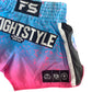InFightStyle IVY Premium Muay Thai Short -  Splatter -Blue/Pink