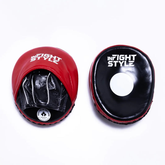 InFightStyle Muay Thai Boxing Focus Punch Mitts - Black/Red