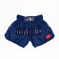 Mono Nylon Lotus Muay Thai Athletic Training Short - Navy Blue