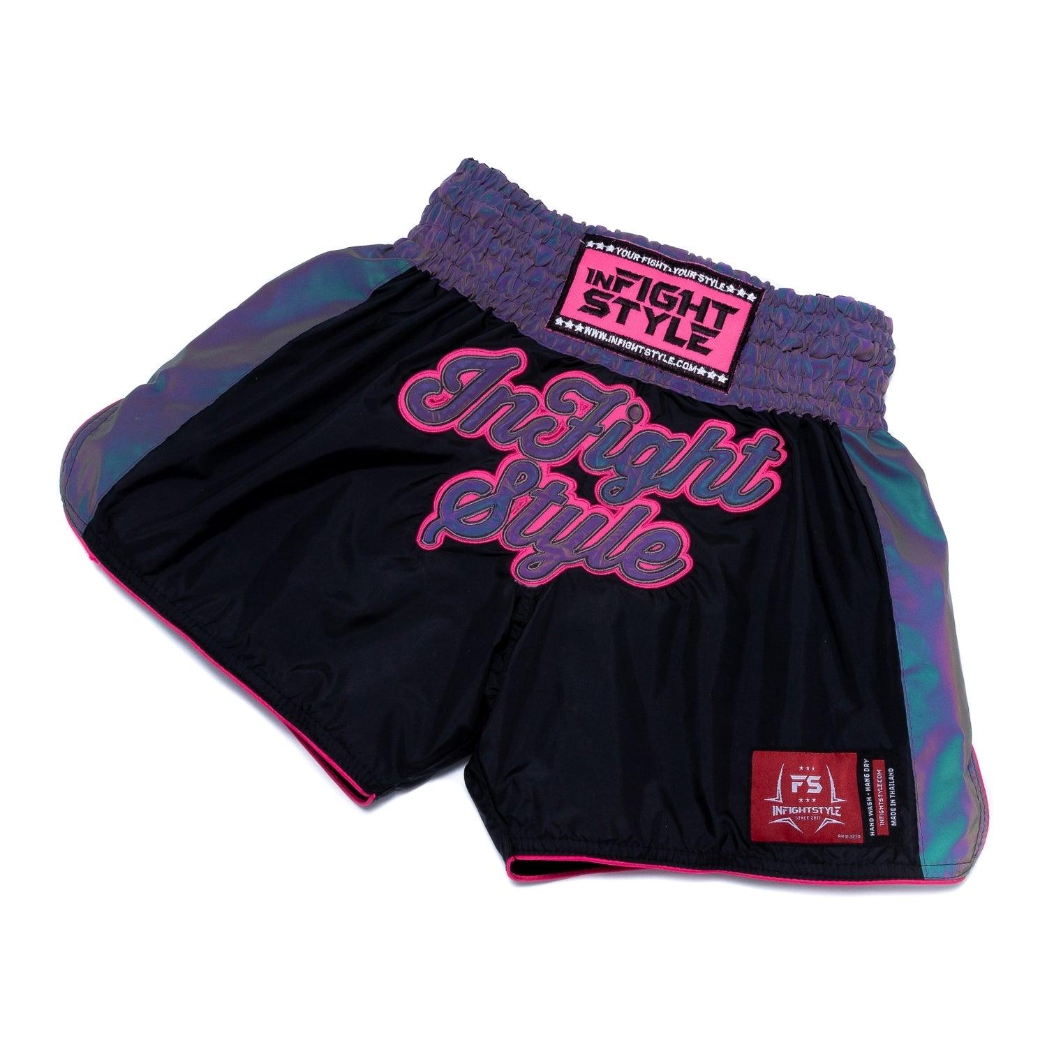 Astro "Pink" Nylon Reflective Muay Thai Short - InFightStyle Canada 