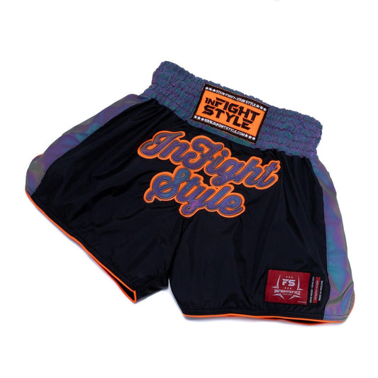 Astro "Orange" Nylon Reflective Muay Thai Short - InFightStyle Canada 