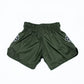 Mono Nylon Lotus Retro Muay Thai Training Shorts - Olive Green