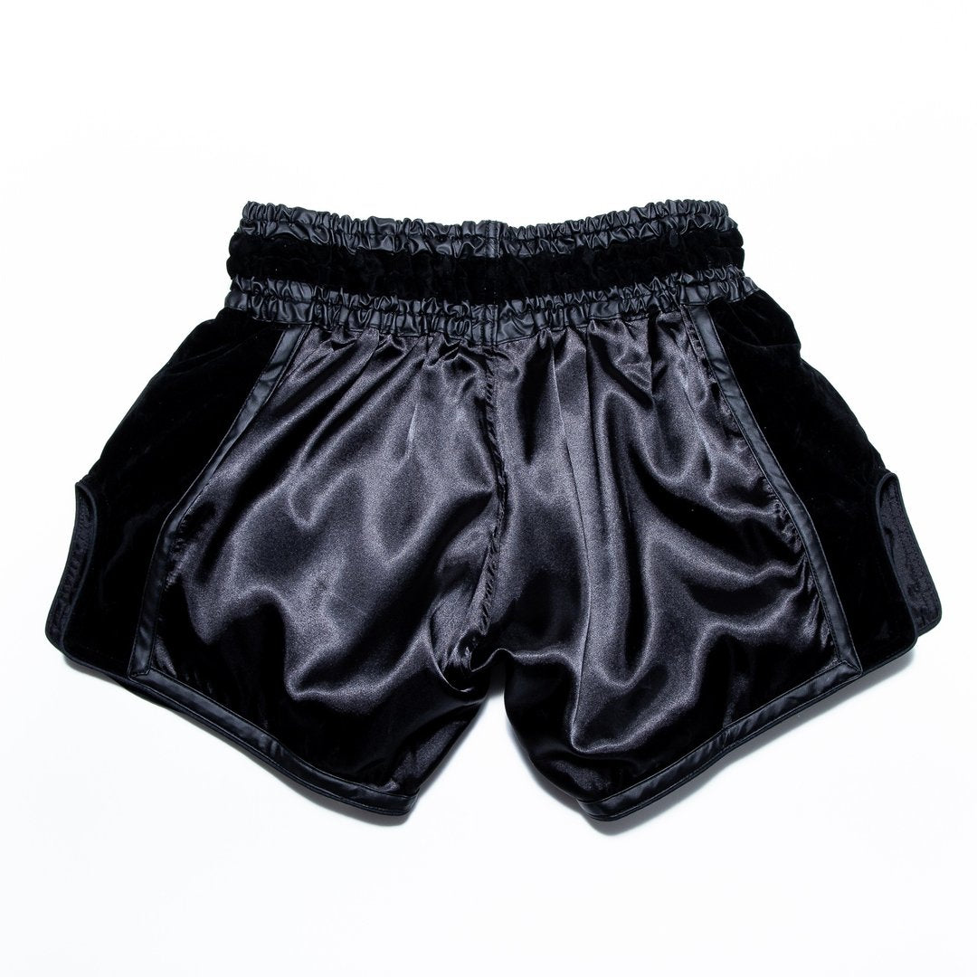 InFightStyle RT20 Retro Muay Thai Athletic Training Shorts - Vanta Black