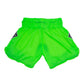 Mono Nylon Lotus Retro Muay Thai Training Shorts - Neon Green