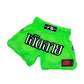 Mono Nylon Lotus Retro Muay Thai Training Shorts - Neon Green