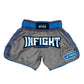 Infightstyle Big Ticket Athletic Muay Thai Athletic Training Short - Grey/Blue