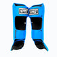 InFightStyle Pro Shinguards Semi Leather for Muay Thai & Kickboxing - Light Blue