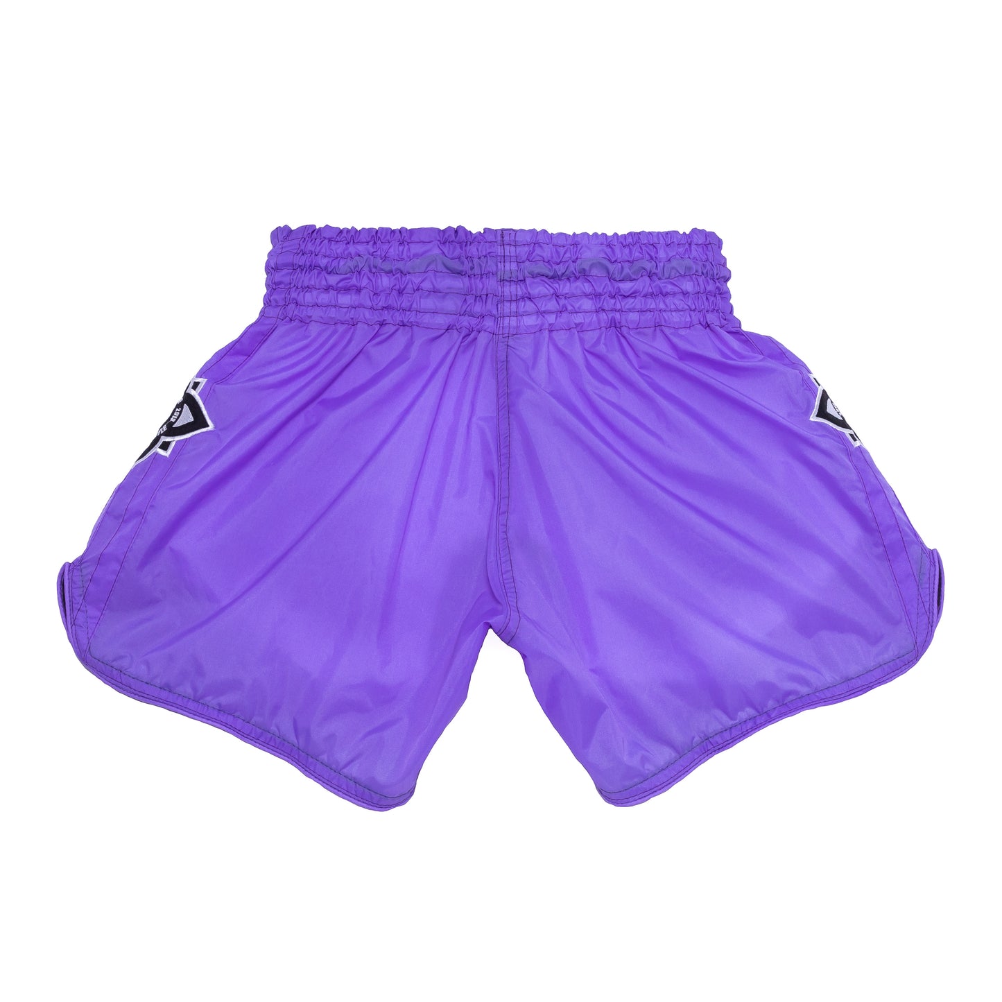 InFightStyle Nylon Lotus Retro Muay Thai Training Shorts | Purple Passion for Performance and Style INFIGHTSTYLE