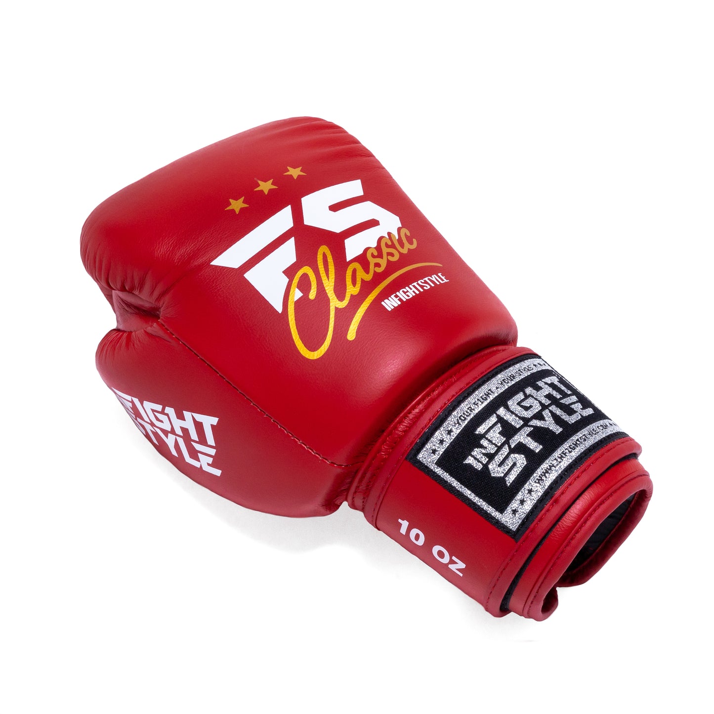 InfightStyle Muay Thai Boxing Pro Classic Leather Gloves - Red