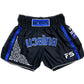 Infightstyle RT20 MuayThia Athletic Training Short - Black with Blue Edition
