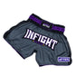 INFIGHTSTYLE "BIG TICKET" MUAY THAI TRAINING SHORT - PURPLE/GREY