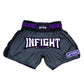 INFIGHTSTYLE "BIG TICKET" MUAY THAI TRAINING SHORT - PURPLE/GREY