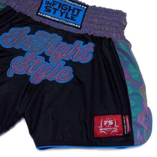 Astro "Blue" Reflective Muay Thai Short - InFightStyle Canada 